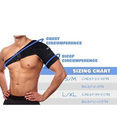Adjustable THX4Copper Shoulder Bandage - Compression Support for Shoulder Pain Relief | Left S/M - Buy Online on GoSupps.com