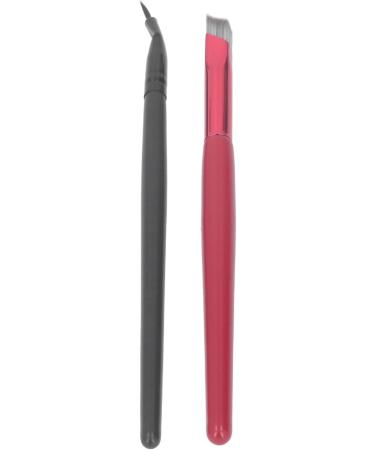Makeup Bent Eyeliner Brush Professional Portable Hairline Eyebrow Brush Cosmetic Tool - Beveled Brow Multiple Use Bent Nib Soft Hair - Buy Online on GoSupps.com