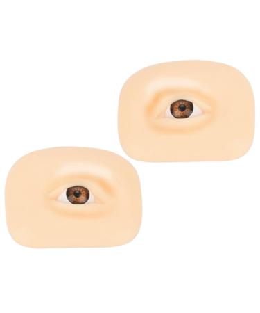 DOITOOL Practical Eye Skin 2 sets Eye Simulated Up Portable Thick Makeup Fake Professional Skin Board Training of Eyeshadow 6.9x5.2cmx2pcs Assorted Colorx2pcs