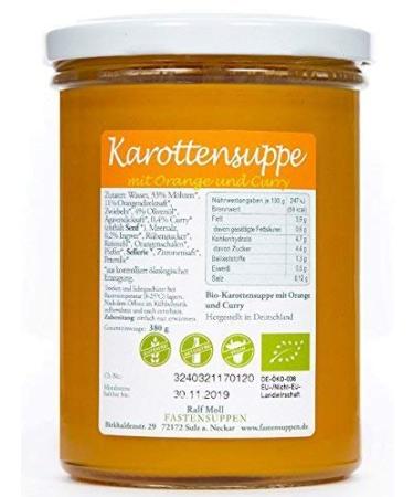 Ralf Moll Organic Fasting Soups - 6x380ml | Tomato Carrot & Sweet Potato | Effective Weight Loss with Interval Fasting - Buy Online on GoSupps.com