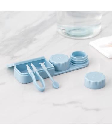 Mobeon Contact Lens Container Set - 4 Piece Travel Etui with Mirror - Easy to Use! Perfect for International Shipping - White - Buy Online on GoSupps.com
