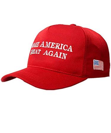 MAGA Hat Make America Great Again Donald Trump Slogan with USA Flag Cap Adjustable 2024 Keep America Great Baseball Hat (Red)