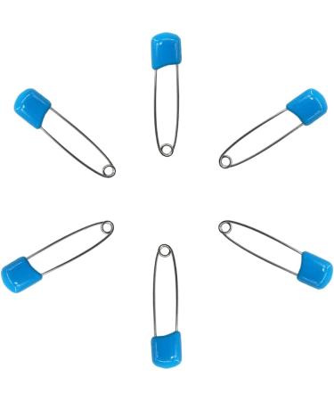 Ruidee 50 Pack Diaper Pins - 2.2 Inch Safety Pins with Locking Clasp (Blue) - Durable Secure Baby Accessories for Parents - Buy Online on GoSupps.com