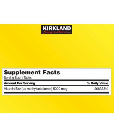 Buy Kirkland Signature B12 5000mcg Tablets 300 Count with Castellux Premium Pills Case - International Shipping Available - Buy Online on GoSupps.com
