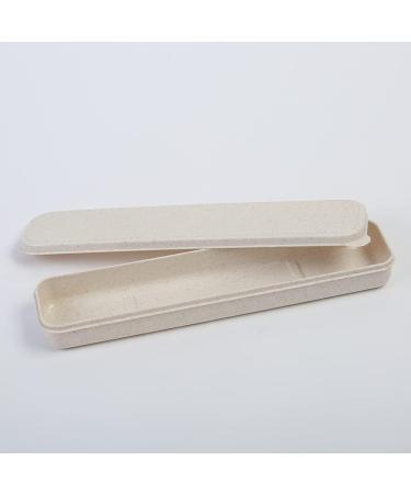 Eco-Friendly Spoon Storage Box | Waterproof Toothbrush & Utensils Case | Portable Wheat Straw Kitchen Organizer for Camping - Buy Online on GoSupps.com