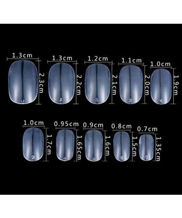 600 Pieces Short Oval False Nail Tips NATURAL Full Cover Acrylic Press On False Nails Tips - Professional Salon & Home Use - Buy Online on GoSupps.com