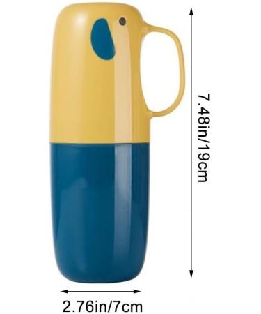 Danlai Travel Toothbrush Cup Case - Portable Toothpaste Holder & Storage Box - Yellow - Buy Online on GoSupps.com