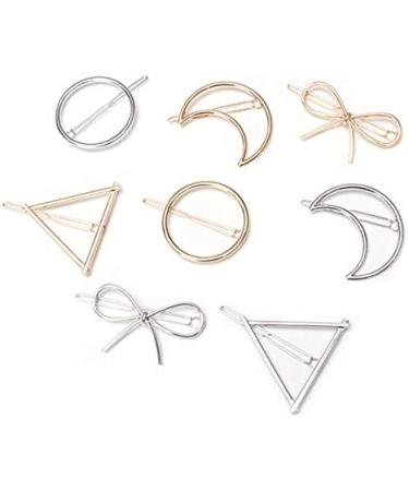 LHKJ Hair Barrette Hollow Circular Double Triangle Loop Clips Metal Hairpin Thick Hair Styling for Girls - Buy Online on GoSupps.com