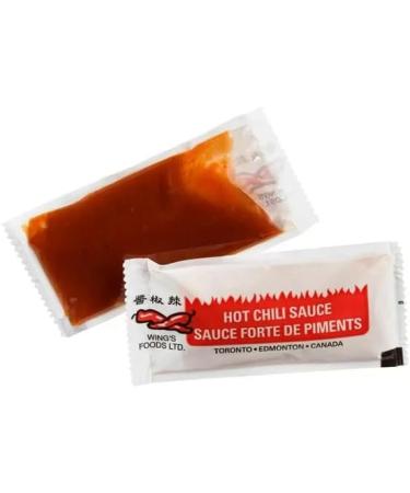 Wing's Hot Chili Sauce Packet Bundle - INCLUDES Wings Original Hot Chili Sauce Packets 25 count - Great Addition to Compliment and Spice up Your Dishes!. 25 packs good for on the go picnic traveling - Exclusive PaLiSoL CREATiONS Keychain included - Buy Online on GoSupps.com