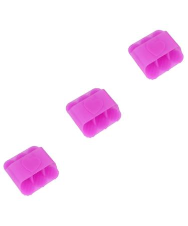 CLISPEED 3pcs Silicone Back Scrubber For Shower Hair Massager Comb Purple Tub Clean