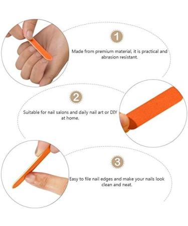 yilin 100 Pieces of Nail File Disposable Wooden Practical Nail Polisher Pedicure Nail Salon File - Buy Online on GoSupps.com