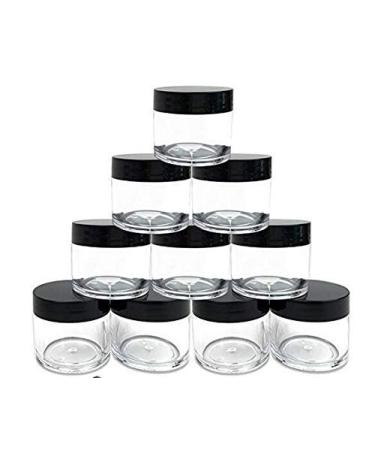 30ml 1oz Refillable Clear Plastic Cosmetic Jars with Screw Cap - Perfect for Makeup Eyeshadow Nail Powder & Lip Scrubs - Bulk Containers - Buy Online on GoSupps.com