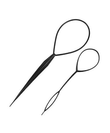2 x plastic-topsy tail French braided with loop tools magical hair-braid ponytail clip ponytail creator plastic loop hair styling accessories for girls