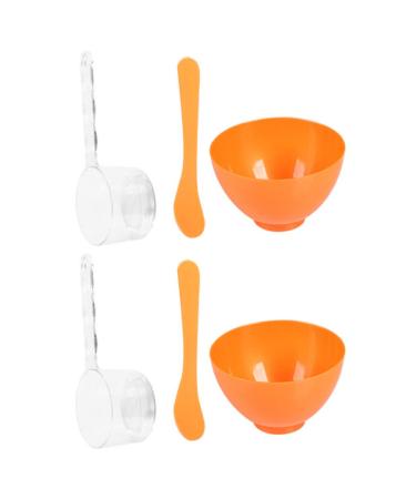 Healvian 2 Sets Mask Bowl Skin Care Tools Skin Care Stuff Face Mud Spatula Skin Care Face Mask DIY Mask Tools Lip Kit DIY Stirring Bowl Plastic Mixing Bowl DIY Mask Accessory Apply Make up