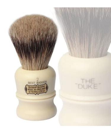 Simpsons Shaving Brushes Badger Shaving Brush-Simpsons Duke 2" Best Badger Solid Color Standard