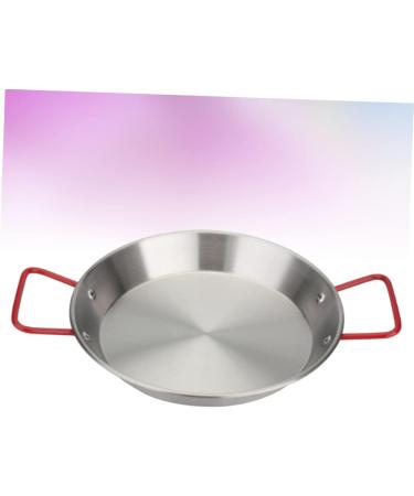Alipis 2pcs Non-Stick Paella Pan Baking Dish with Lid Stainless Steel Skillet Frying Pan with Egg Pasta Kitchen Gadget Chinese Wok Pan Steel Cook Pan Mini Wok Fried Chicken Plate Outdoor 20*16CMx2pcs Silverx2pcs - Buy Online on GoSupps.com