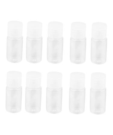 NOLITOY 48 Pcs 10ml Flip Top Bottle Plastic Screw Cap Bottled Travel 5.6x2.3cmx2pcs Transparentx2pcs