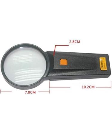 Plastic Handle Magnifier Easy to Read Small Fonts for Mother and Father LED Lighting High Magnification Magnifier Made in China - Buy Online on GoSupps.com