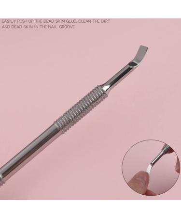 Professional Double Ended Stainless Steel Metal Pusher Metal Silver Cuticle Pusher and Cutter Remover Salon Quality - Buy Online on GoSupps.com