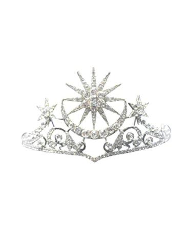 FRCOLOR Rhinestone Tiara Crowns Star Moon Wedding Brides Crowns Jewelry Headwear Hair Accessory for Women Girls ( Silver) - Buy Online on GoSupps.com