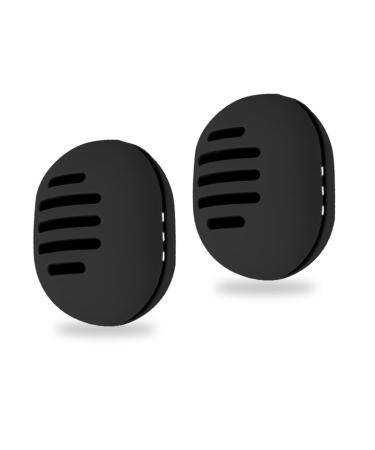 2 Pcs Makeup Sponge Holder Eco-Friendly Silicone Beauty Blender Holder for Travel Washable Reusable Breathable Beauty Blender Case for All Beauty Sponges (black)