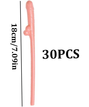 30Pcs Chick Party Straws Durable Bachelorette Party Straws Funny Girls Night Out Accessories Straws Wild Party Bar Straws Skin Color - Buy Online on GoSupps.com