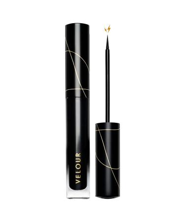 Velour Magnetic Lash & Go Eyeliner   Fine Tip Liquid Eyeliner + Lash Adhesive Hybrid for Magnetic & False Lashes - 2-in-1 Self Adhesive Eyeliner - Dries Black - 3.5 ml