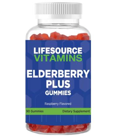 LifeSource Vitamins Elderberry Plus with Vitamin C and Zinc (90 Gummies)