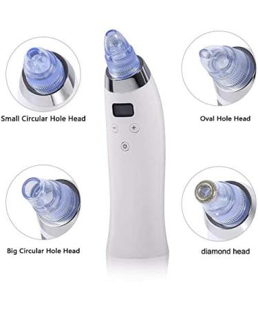 Sxdthy Electric Pore Cleaner USB Rechargeable Blackhead Suction Tool 5 Levels Adjustable Blackhead Remover with LED Smart LCD Display & 4 Suction Heads - Buy Online on GoSupps.com