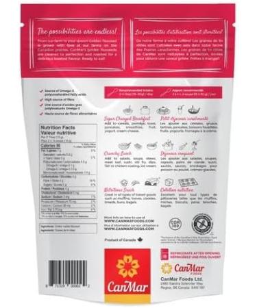 CanMar Golden Roasted Whole Flax Seed (425g) Non-GMO Flax Seeds - Gluten Free & Vegan - Flaxseed with Omega-3 Fiber - Golden Flax Seeds Linseed - Flax Seeds Whole - Buy Online on GoSupps.com