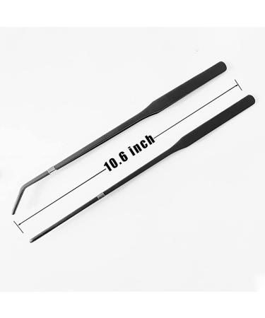 WOLEDOE 2Pcs Snake Feeding Tongs Set - Ideal for Ball Pythons, Spiders, Snakes, Lizards, Tarantulas, Chameleons, Leopard Geckos - Long Tweezers in Black - Buy Online on GoSupps.com