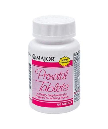 Major Prenatal Vitamins, 100 Tabs
