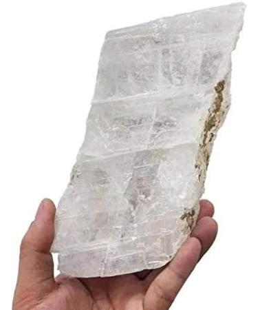 Natural raw Quartz Gypsum White Clear Selenite Crystal Rough Stone for 1pc Obelisk - Buy Online on GoSupps.com