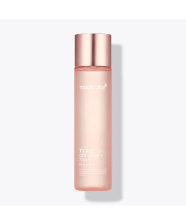 Medicube Triple Collagen Toner || Superior moisturizing Properties That Lock Moisture in Dry Skin to Ensure Skin Plump All Day Long | Korean Skincare (4.73fl.oz.)