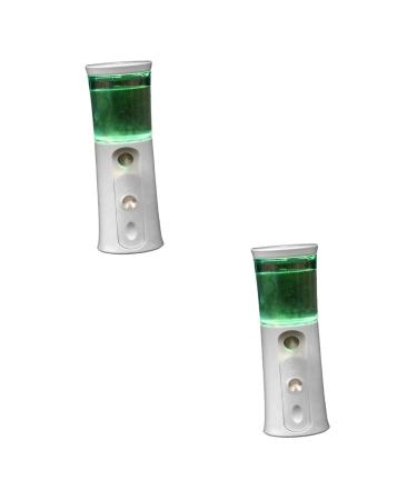 POPETPOP Portable Face Steamer 2 Sets Hydrating Instrument s Hand Held Steamer Portable Steamer Portable Humidifiers Steamer for Face Portable Travel Spray Beauty Instrument Abs White