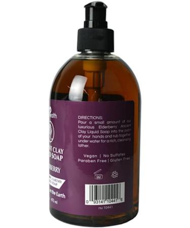 Buy Clay Liquid Soap Elderberry - Zion Health 16 fl oz | Nourishing Natural Eco-Friendly - Buy Online on GoSupps.com