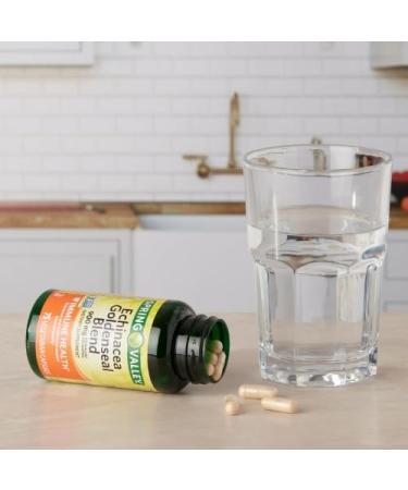 Spring Valley Echinacea Goldenseal Blend Dietary Supplement 900 mg 75 Vegetarian Capsules + Dri Store Sticker. - Buy Online on GoSupps.com