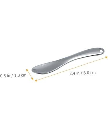 Baluue 5pcs Cosmetic Beauty Spoon Makeup Spoon Facial Spoon Mini Cosmetic Spoon Eye Cream Zinc Alloy Silver 6.5X1.3X0.3CM Silver - Buy Online on GoSupps.com