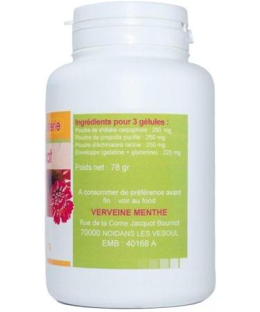  France Herboristerie Immunat 120 capsules of 250 mg pure powder. - Buy Online on GoSupps.com