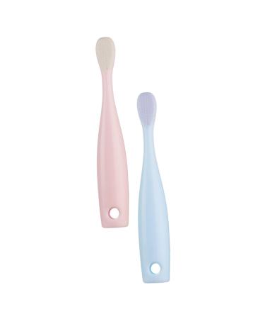 Gatuida 2st Baby toothbrush toothbrushes for children toothbrush for children toddler toothbrush old 1-2 tongue toothbrush with soft bristles children's toothbrush soft fur detergent pp