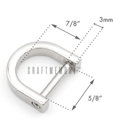 CRAFTMEMORE 5/8 Inch (Inside Width) D-Rings with Closing Screw Shackle Key Holder Horseshoe U Shape Dee Ring DIY Leather Craft Purse Replacement 4 pcs (Gold) - Buy Online on GoSupps.com