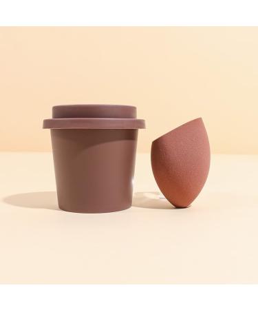 Makeup Sponge Soft Makeup Sponge Non-Latex Beauty Sponge with Box for Liquid Creams and Powder(Brown) - Buy Online on GoSupps.com