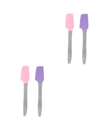 Minkissy 4 piece of spatula made of silicone wax silicone wax spatula hard wax pencils silicone spatula spatula for applying wax reusable wax shovel hair removal suite