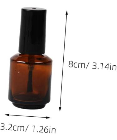  HONMEET 15ml Glass Vacuum Polish Bottles Cylindrical Bottles Brush Included Screw Cap Waterproof - Buy Online on GoSupps.com