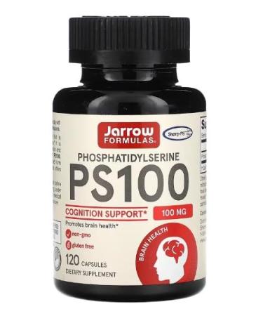 Jarrow Formulas PS 100-120 caps - High Power Brain Supplement Pure Phosphatidylserine Neurological Support and Optimal Cognitive Function