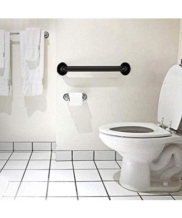 2 Pack 16Inch Shower Grab Bar Steel Bathroom Grab Bar Handle Bathroom Shower (1.25inch Diameter) Black C - Buy Online on GoSupps.com