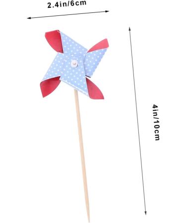 HOMSFOU 18pcs Mini Pinwheel Stakes Pinwheel Cupcake Toppers Kids Party Favors Wind Spinner Cake Topper Diy Pinwheel Bath Toys for Babies Cupcake Picks Baby Lip Gloss Self Made Bamboo As Shown 18pcs - Buy Online on GoSupps.com