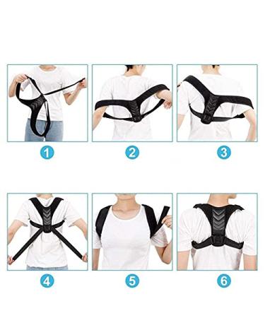 Adjustable Back Posture Corrector Brace Support Belt Clavicle Spine Back Shoulder Lumbar Posture Correction Black lofty ambition - Buy Online on GoSupps.com