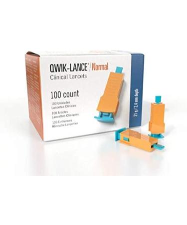Qwik-Lance Normal Travel Lancet Push Button - 21G/2.4mm Thin Lancet for Diabetes - Buy Online on GoSupps.com