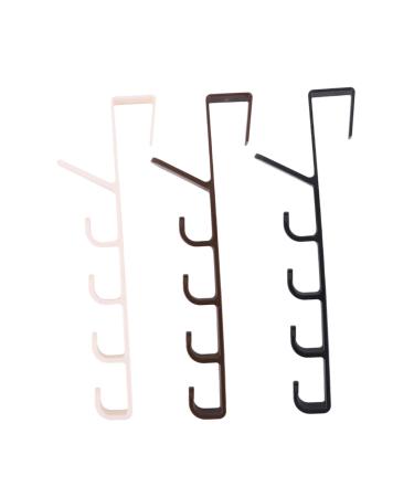 KICHOUSE 3pcs Hat Wall Hanger Hat Hanging Hooks Over The Door Hanger Coat Hanger Aisle Five Sections